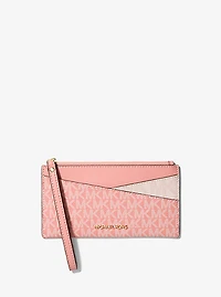 Jet Set Medium Color-Block Graphic Logo Crossover Wristlet