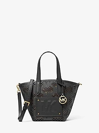 Kimber Small 2-in-1 Perforated and Embossed Faux Leather Tote Bag