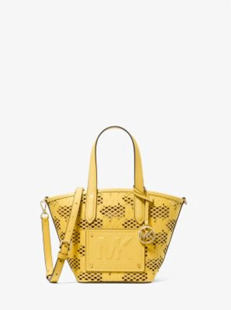 Kimber Small 2-in-1 Perforated and Embossed Faux Leather Tote Bag