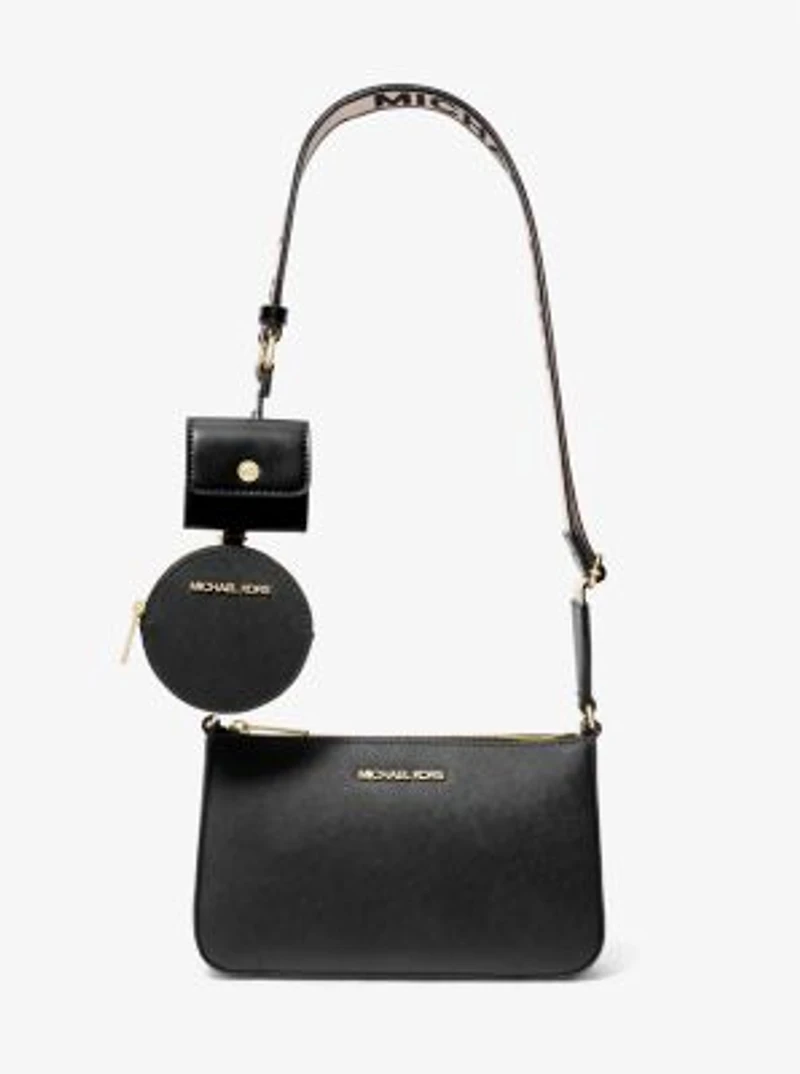 Sac à bandoulière Jet Set en cuir Saffiano avec étui pour