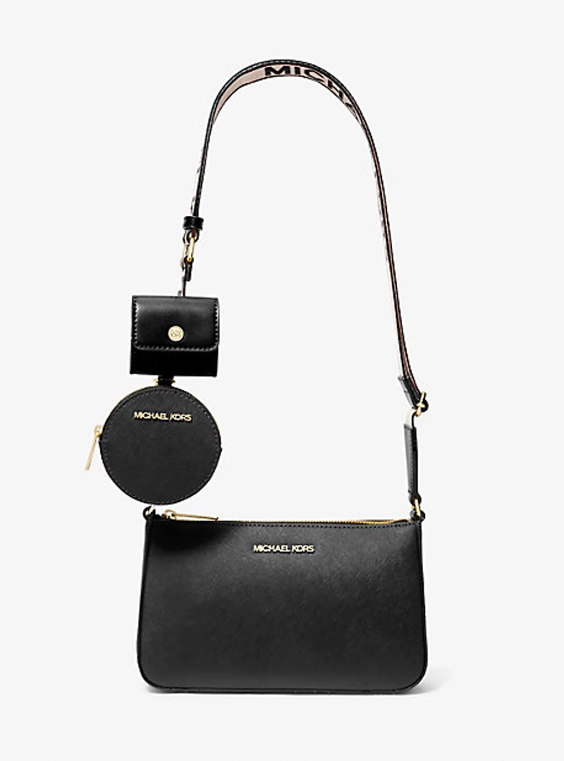 Sac à bandoulière Jet Set en cuir Saffiano avec étui pour