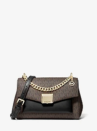 Lita Medium Two-Tone Logo Crossbody Bag