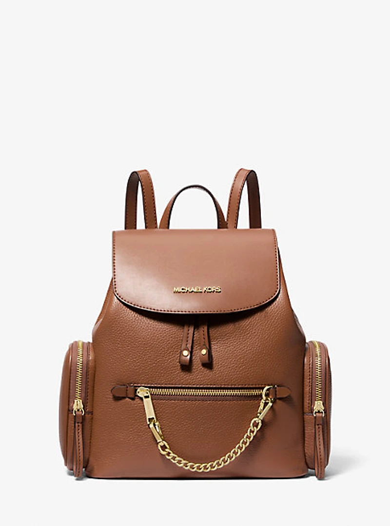Sac à dos Jet Set de taille moyenne en cuir grainé