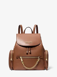 Sac à dos Jet Set de taille moyenne en cuir grainé