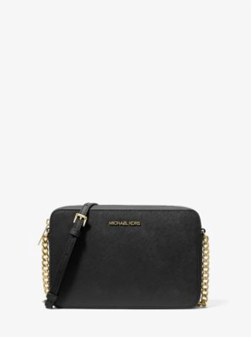 Grand sac à bandoulière Jet Set en cuir Saffiano