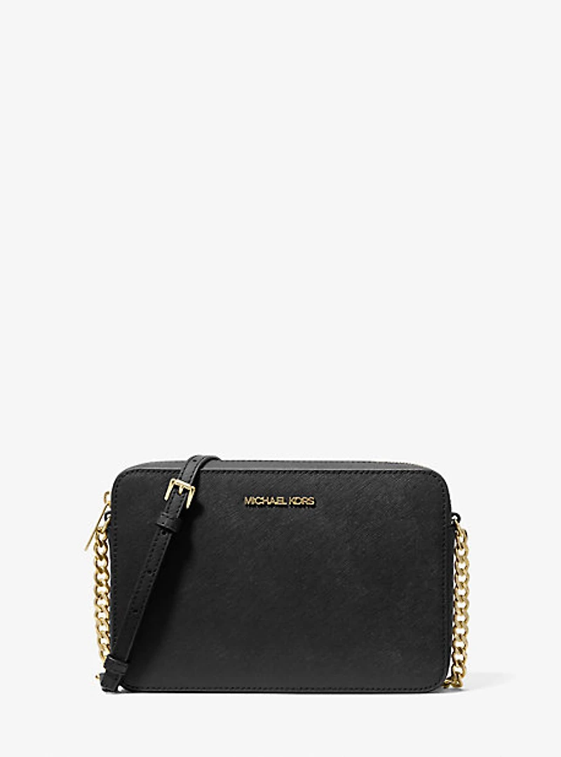 Grand sac à bandoulière Jet Set en cuir Saffiano