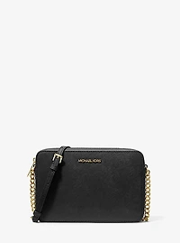Grand sac à bandoulière Jet Set en cuir Saffiano