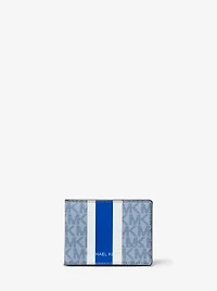 Logo Stripe Billfold Wallet With Passcase