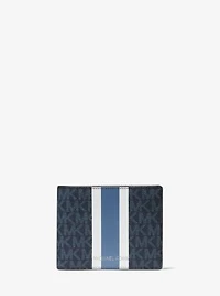 Logo Stripe Billfold Wallet With Passcase