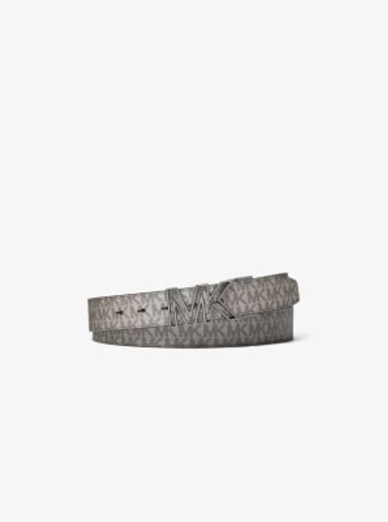 Ceinture réversible en faux cuir et à logo