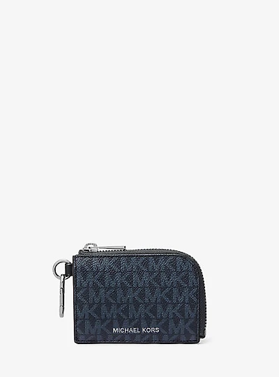 Ensemble-cadeau portefeuille et porte-clés à logo