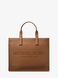 Sac fourre-tout Cooper en faux cuir grainé gaufré à logo