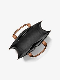 Sac fourre-tout Cooper en faux cuir grainé gaufré à logo