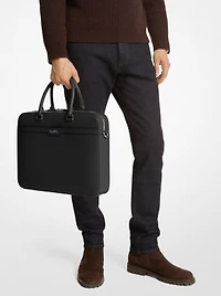 Cooper Textured Faux Leather Briefcase