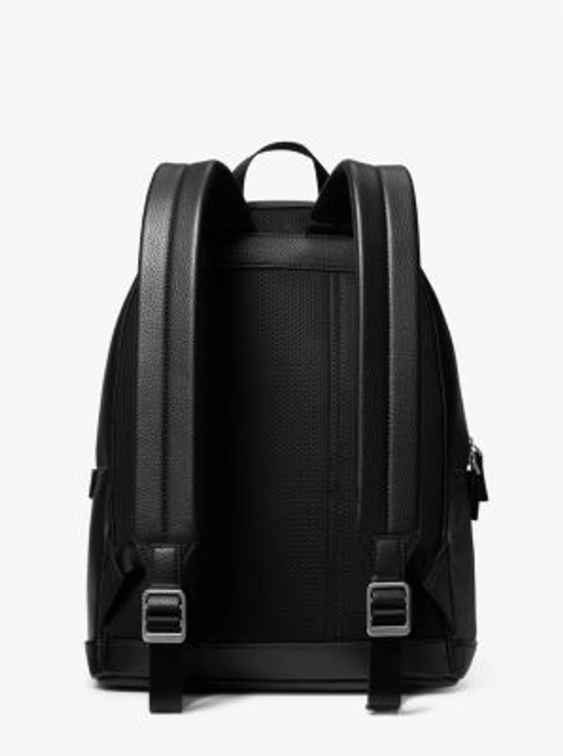 Cooper Logo Stripe and Faux Leather Backpack