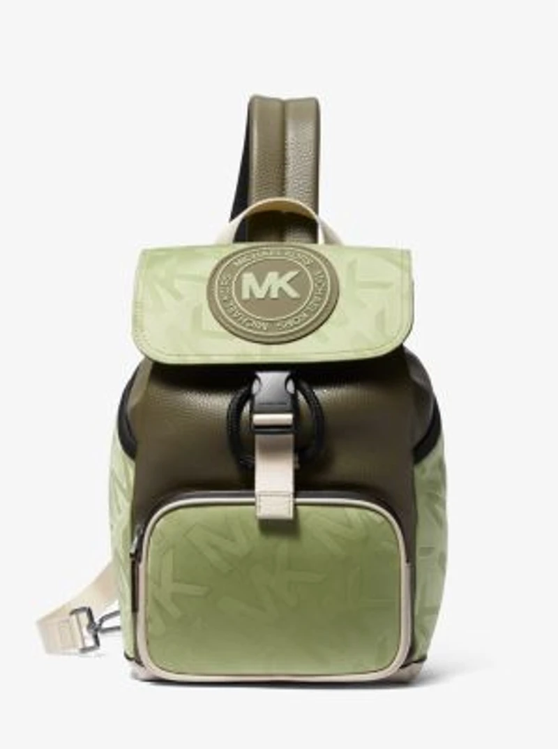 Sac à une bretelle Kent en jacquard de nylon logo