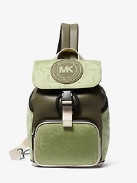Sac à une bretelle Kent en jacquard de nylon logo