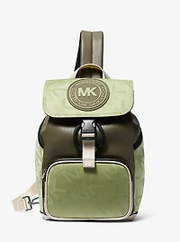 Sac à une bretelle Kent en jacquard de nylon logo