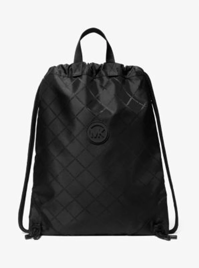 Logo Print Drawstring Backpack