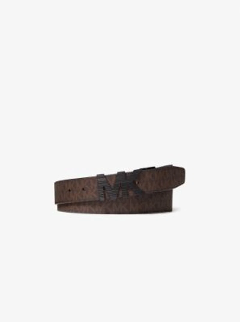 Ceinture réversible en cuir à logo