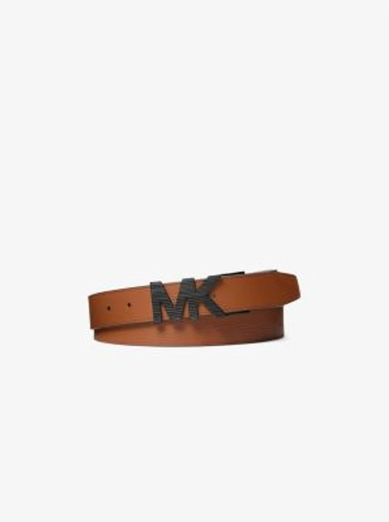 Ceinture réversible en cuir à logo