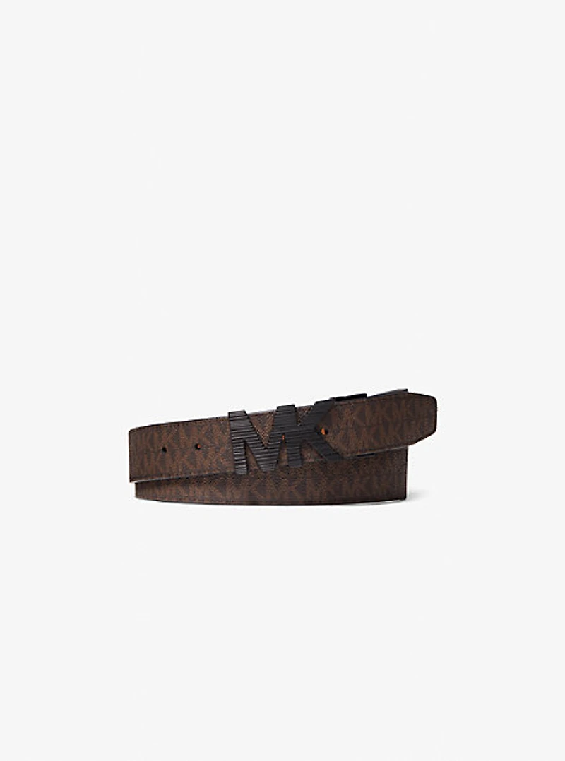 Ceinture réversible en cuir à logo