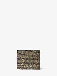 Hudson Animal Print Logo Billfold Wallet