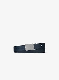 Ceinture réversible en cuir et à fini gaufré logo empire