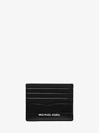 Hudson Crocodile Embossed Leather Card Case