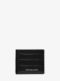 Hudson Crocodile Embossed Leather Billfold