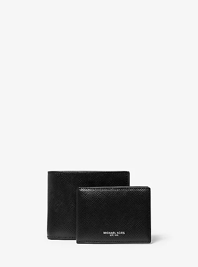 Harrison Crossgrain Leather Billfold Wallet With Passcase