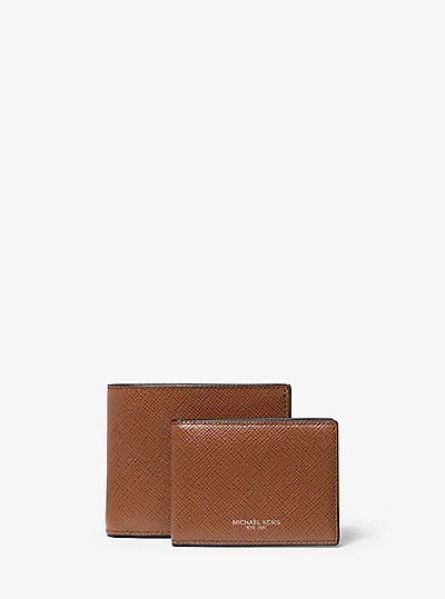 Harrison Crossgrain Leather Billfold Wallet With Passcase