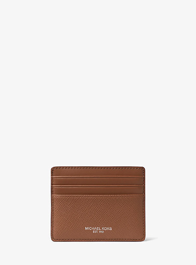 Harrison Crossgrain Leather Tall Card Case