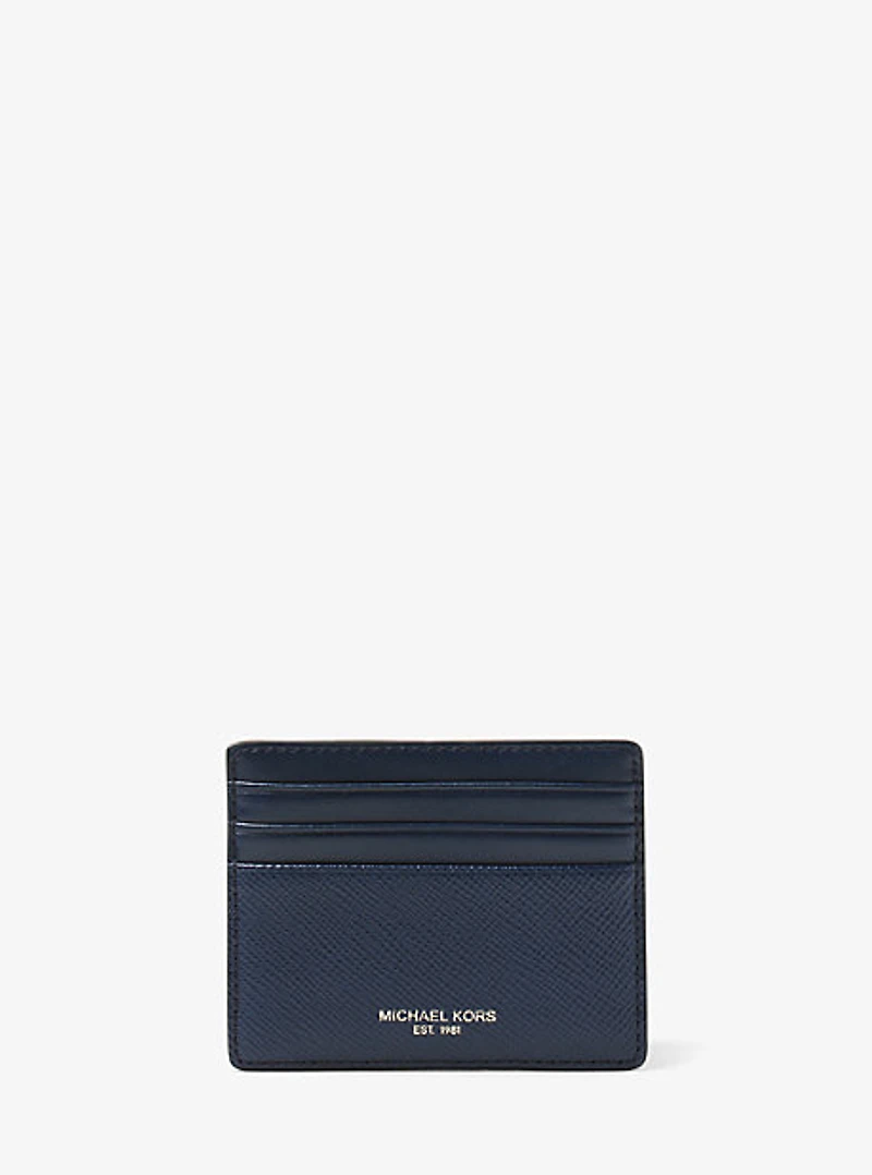 Harrison Crossgrain Leather Tall Card Case
