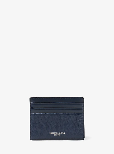 Grand porte-cartes Harrison en cuir à grain croisé