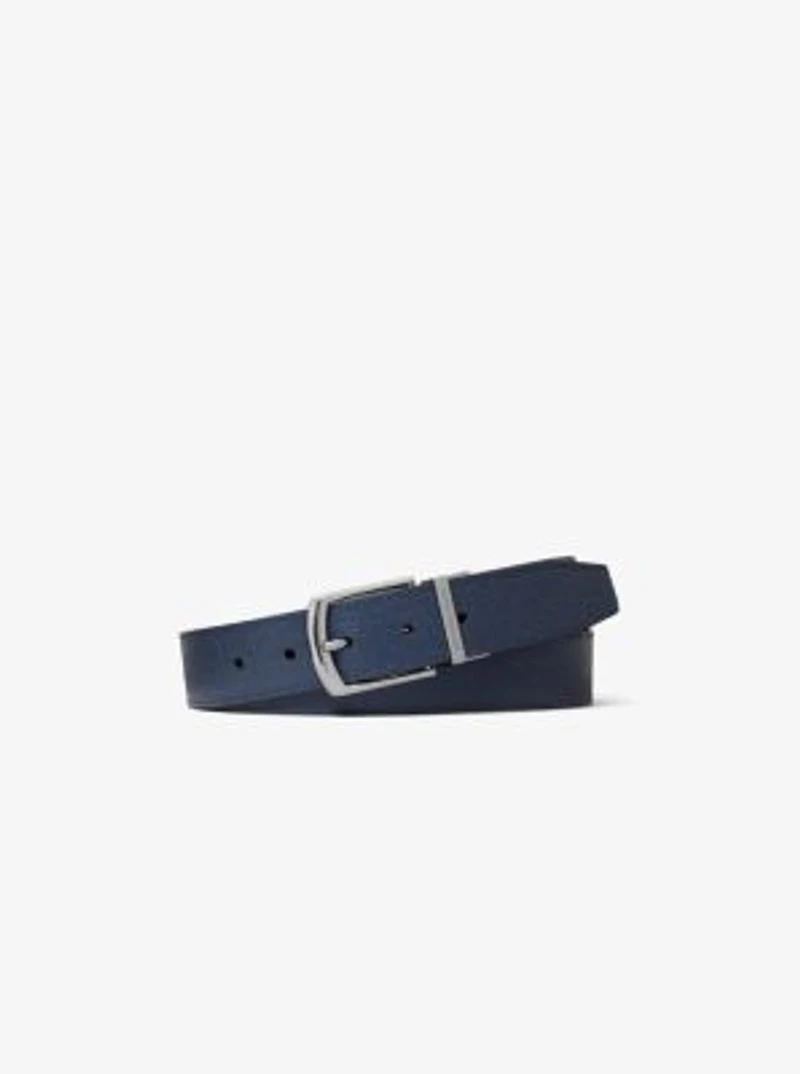 Ceinture en cuir à grain croisé