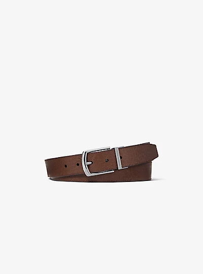 Ceinture en cuir à grain croisé