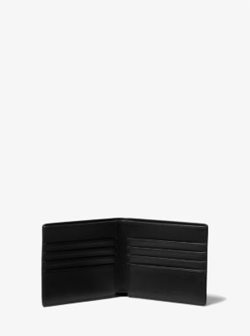 Portefeuille Hudson mince en cuir grainé