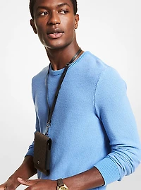 Étui à lanière et à logo pour téléphone intelligent