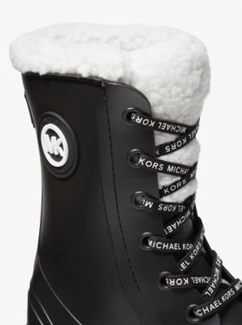 Montaigne Faux Shearling-Lined PVC Rain Boot