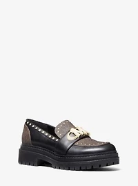 Flâneur Parker en cuir clouté et à logo