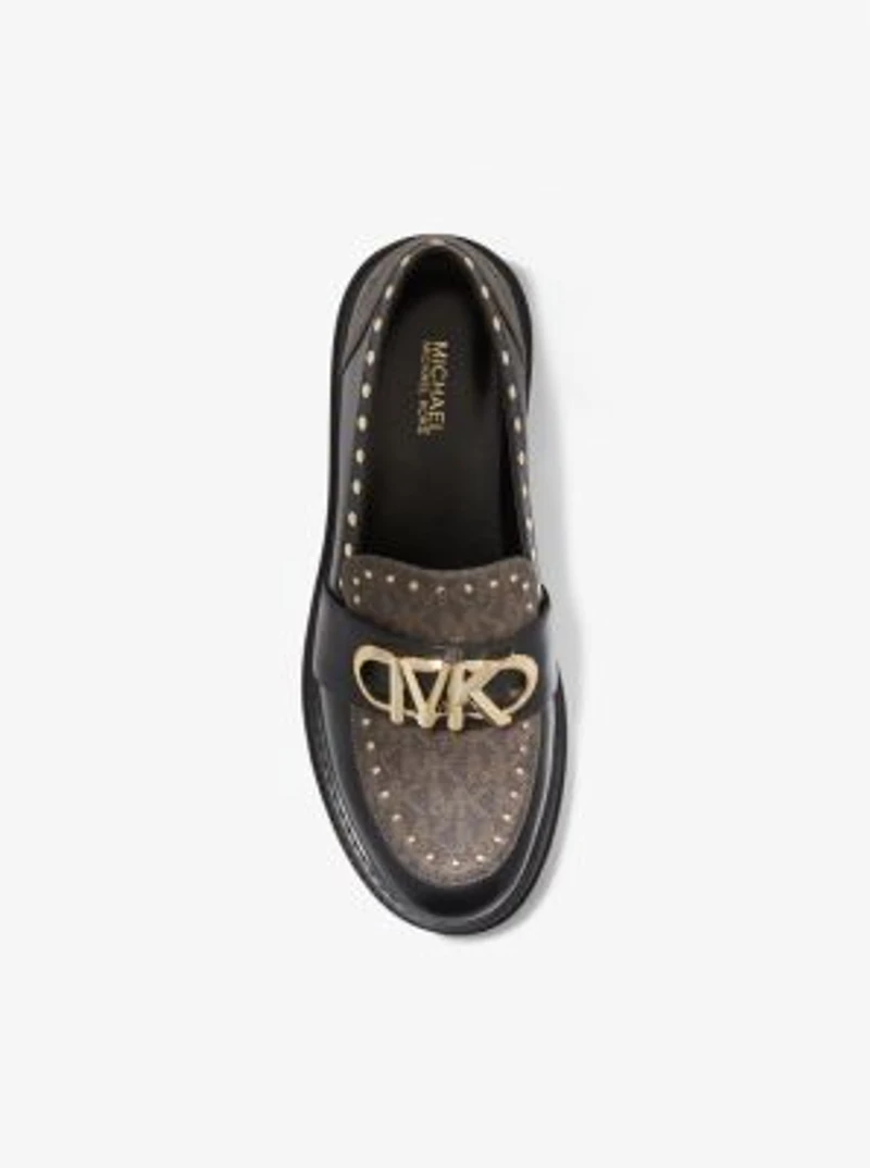 Flâneur Parker en cuir clouté et à logo
