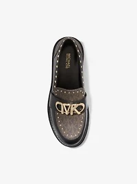 Flâneur Parker en cuir clouté et à logo