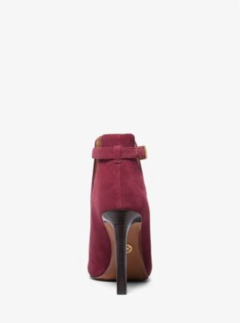 Lawson Suede Open-Toe Ankle Boot