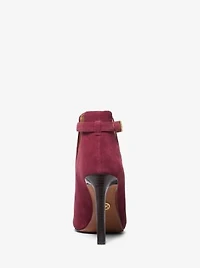 Lawson Suede Open-Toe Ankle Boot