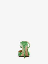 Jessa Crocodile Embossed Leather Mule