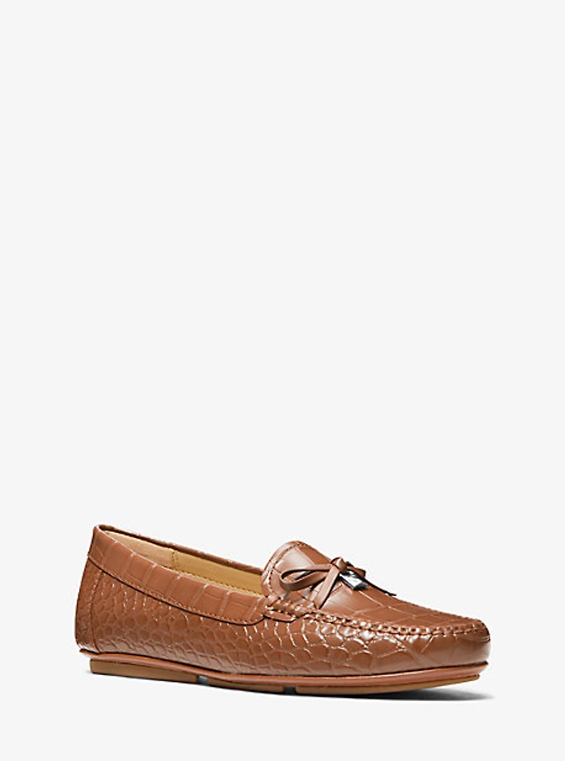 Juliette Crocodile Embossed Faux Leather Loafer