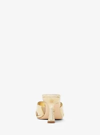 Clara Metallic Snake Embossed Leather Mule