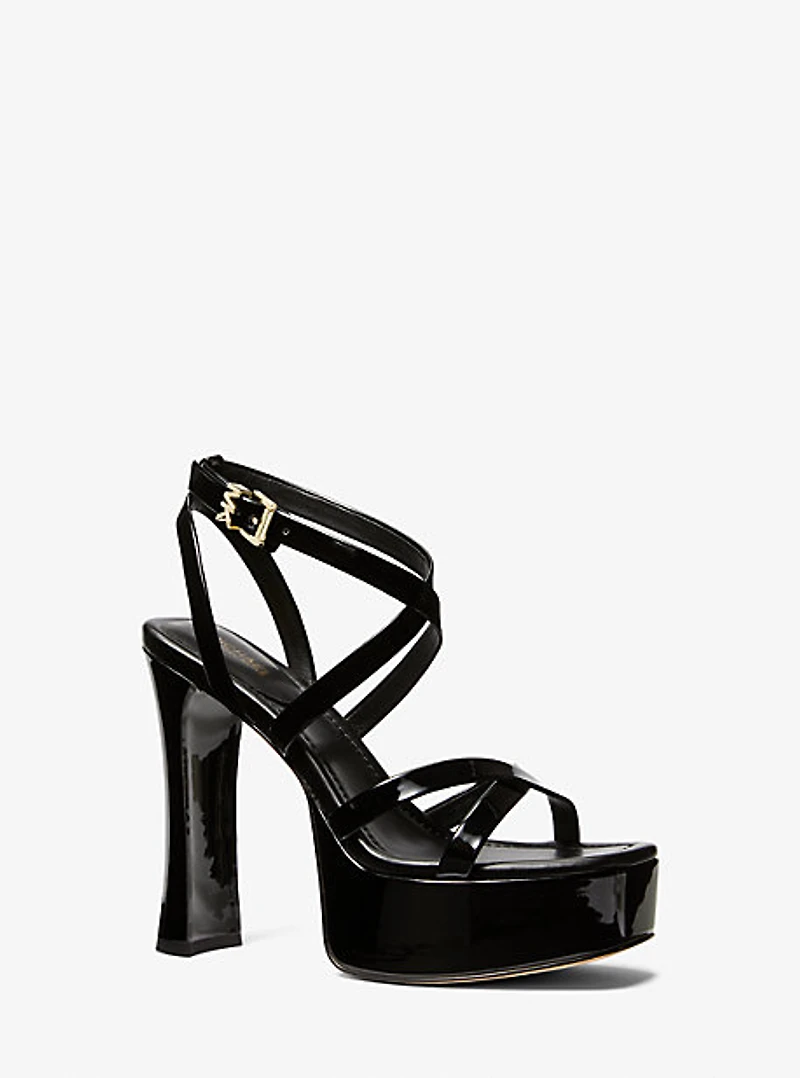 Paola Faux Patent Leather Sandal