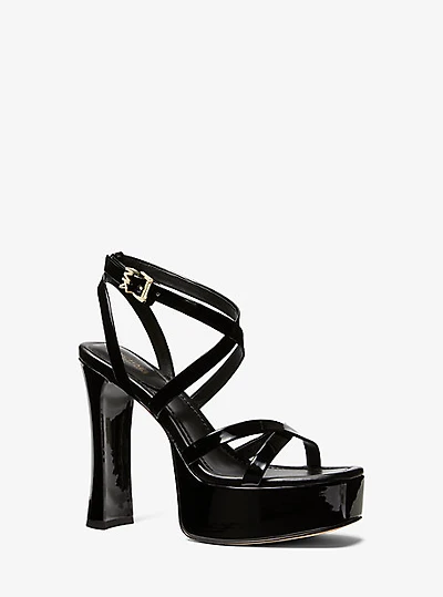 Sandale Paola en faux cuir verni